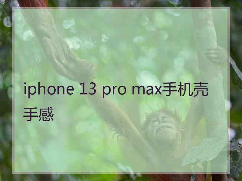 iphone 13 pro max手机壳手感