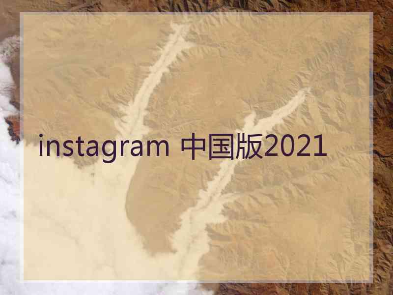 instagram 中国版2021