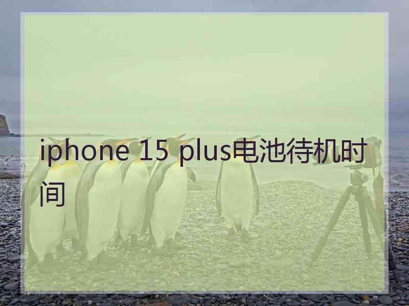 iphone 15 plus电池待机时间