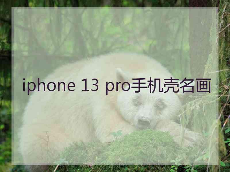 iphone 13 pro手机壳名画