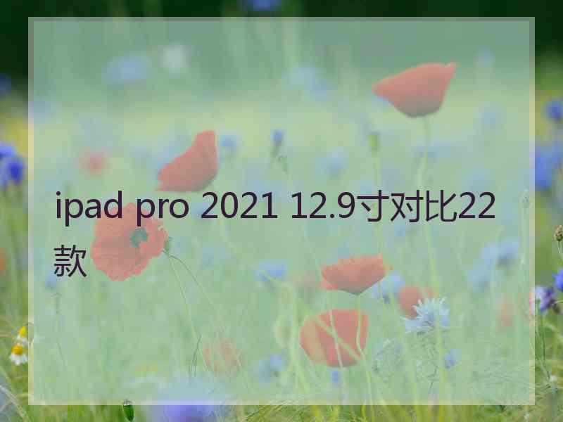 ipad pro 2021 12.9寸对比22款