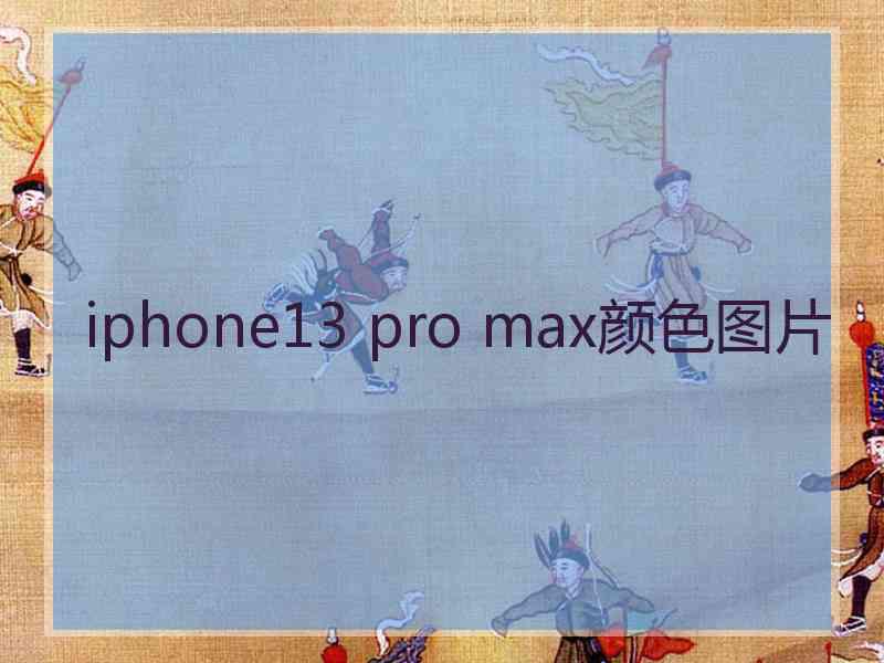 iphone13 pro max颜色图片