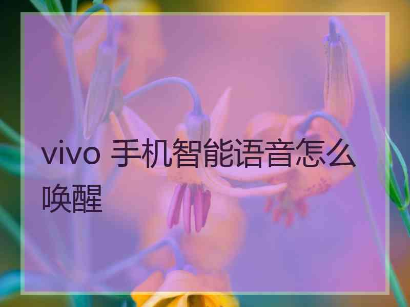 vivo 手机智能语音怎么唤醒