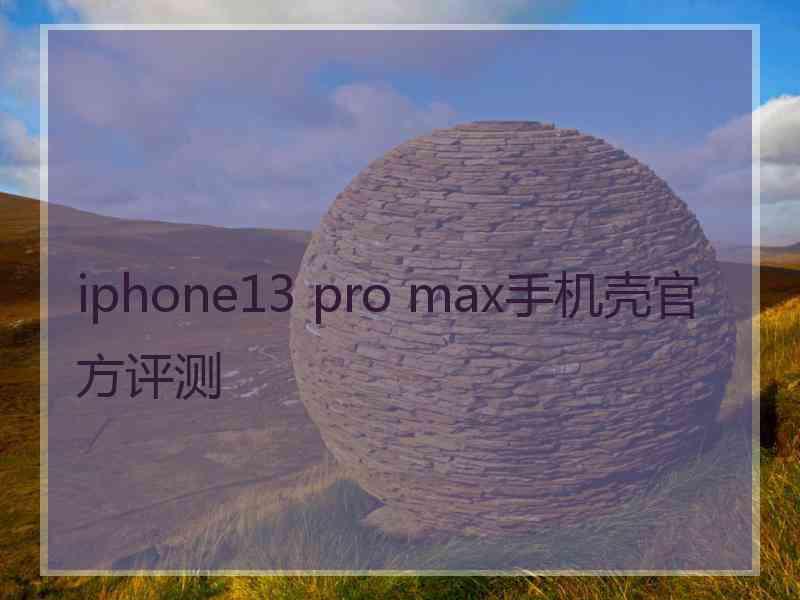 iphone13 pro max手机壳官方评测