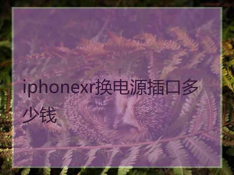 iphonexr换电源插口多少钱