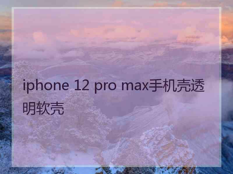 iphone 12 pro max手机壳透明软壳