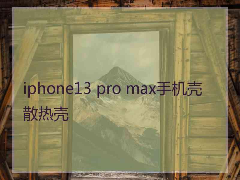 iphone13 pro max手机壳散热壳