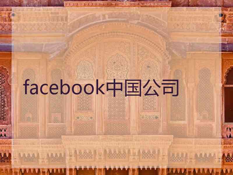 facebook中国公司