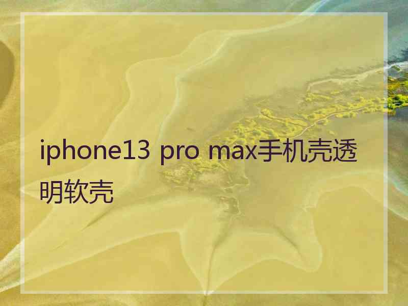 iphone13 pro max手机壳透明软壳