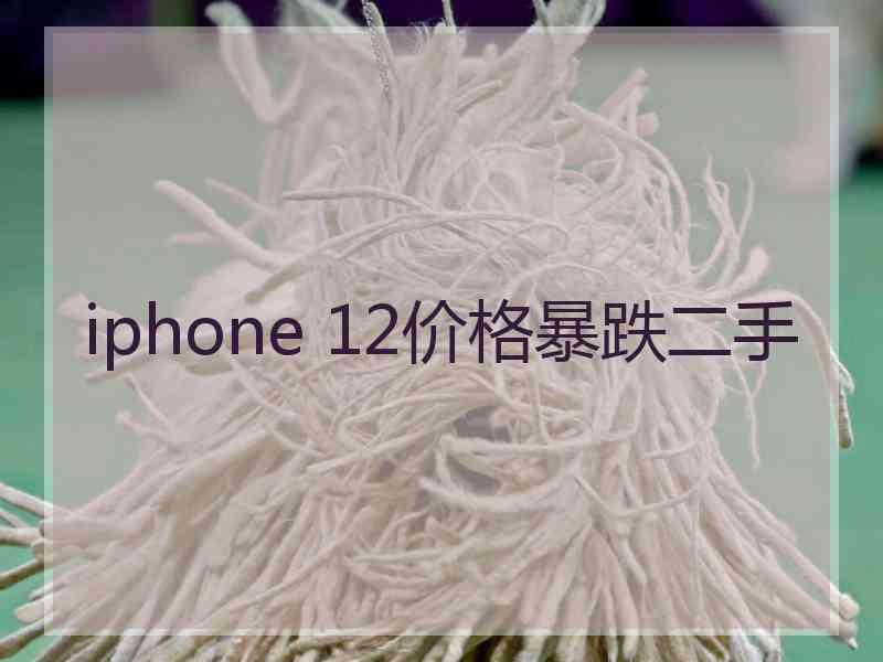 iphone 12价格暴跌二手