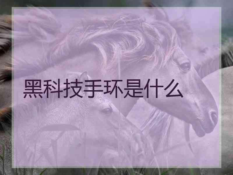 黑科技手环是什么