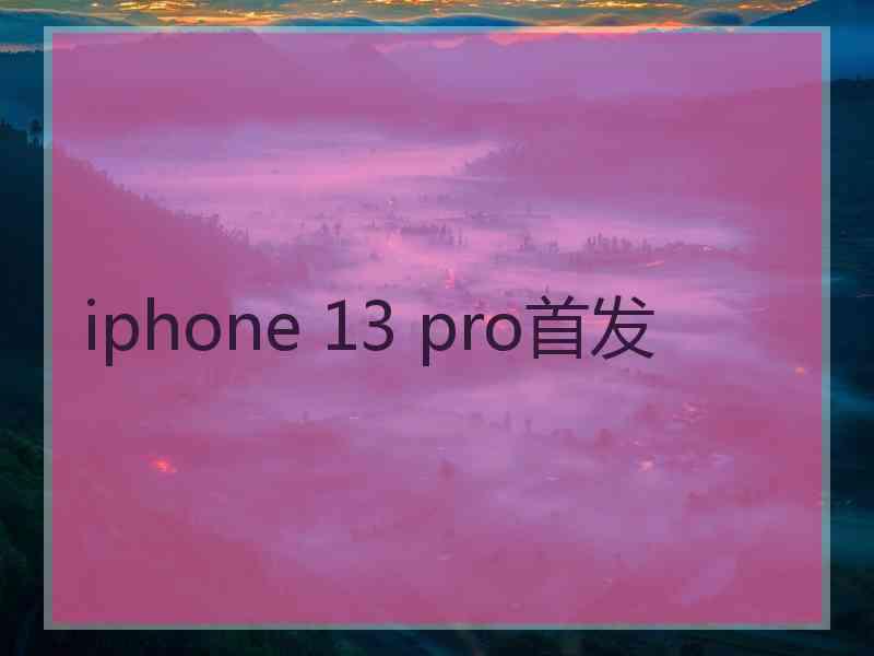 iphone 13 pro首发