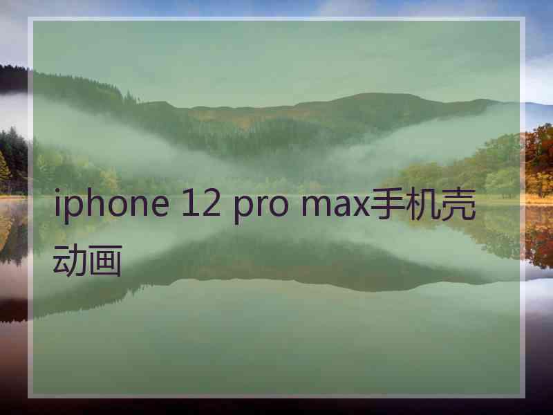 iphone 12 pro max手机壳动画