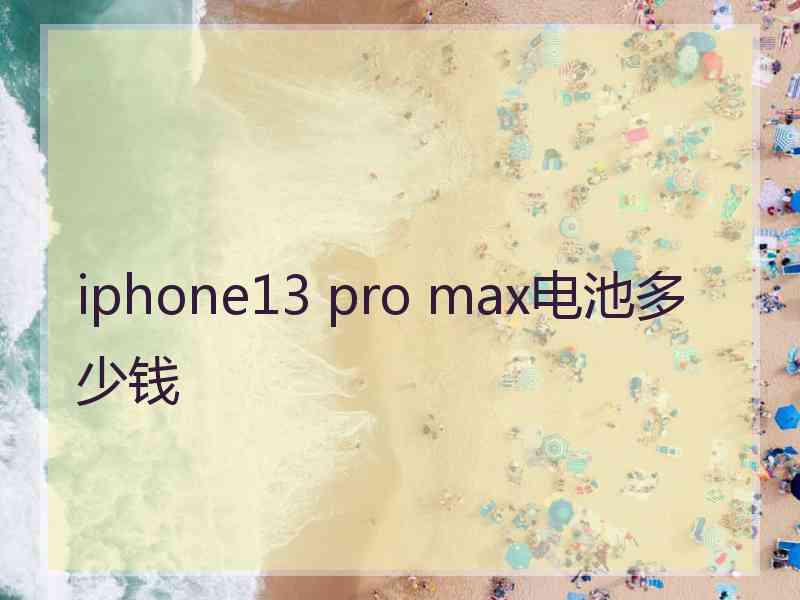 iphone13 pro max电池多少钱