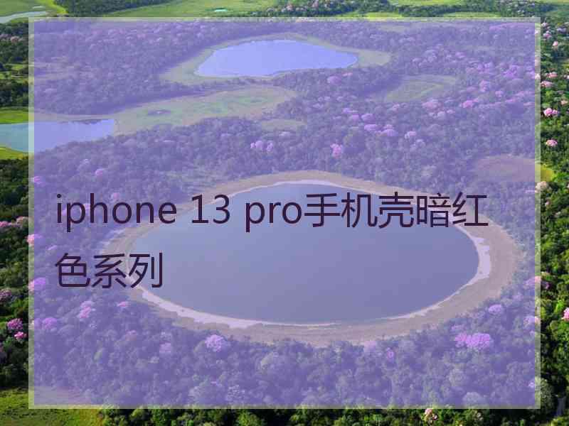 iphone 13 pro手机壳暗红色系列