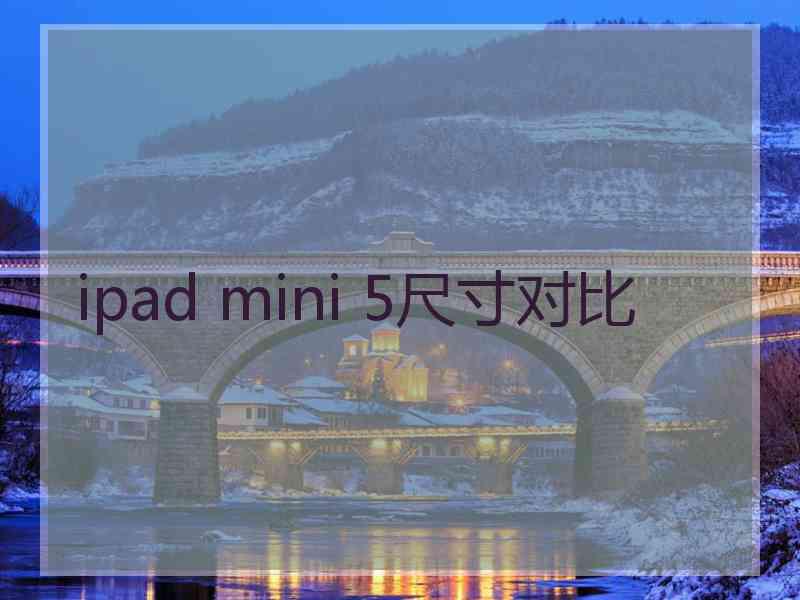 ipad mini 5尺寸对比