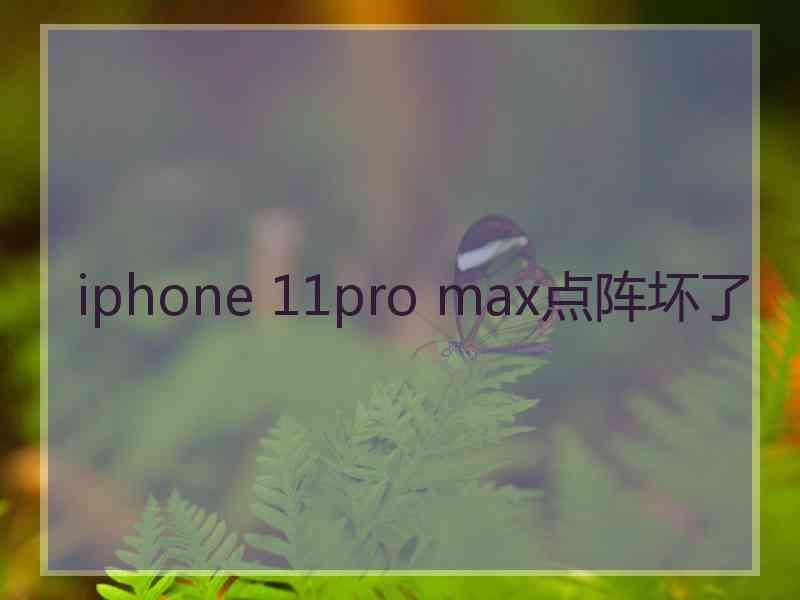 iphone 11pro max点阵坏了