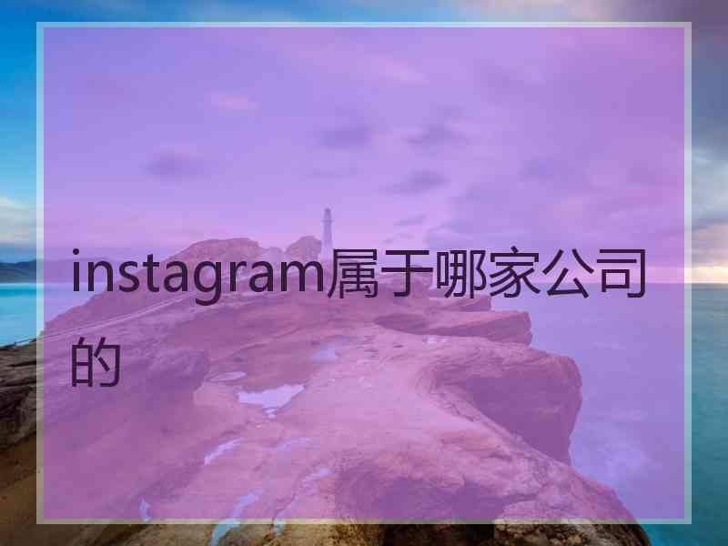 instagram属于哪家公司的