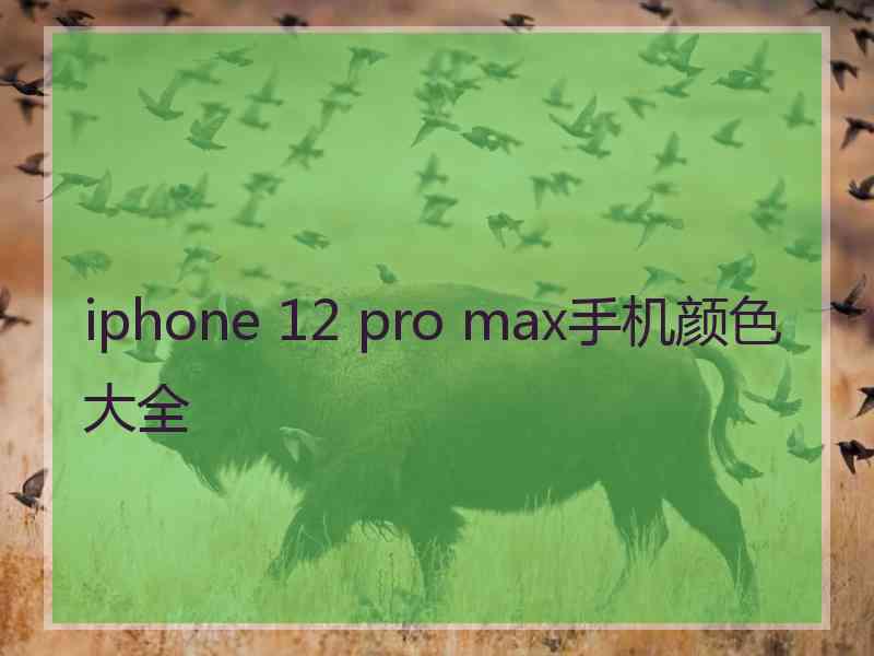 iphone 12 pro max手机颜色大全