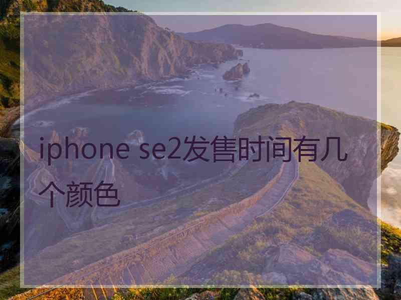 iphone se2发售时间有几个颜色