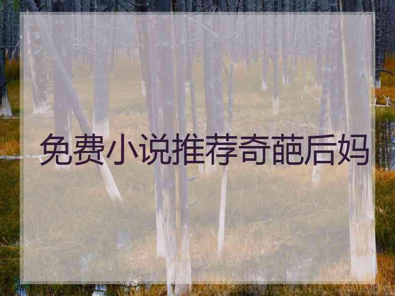 免费小说推荐奇葩后妈