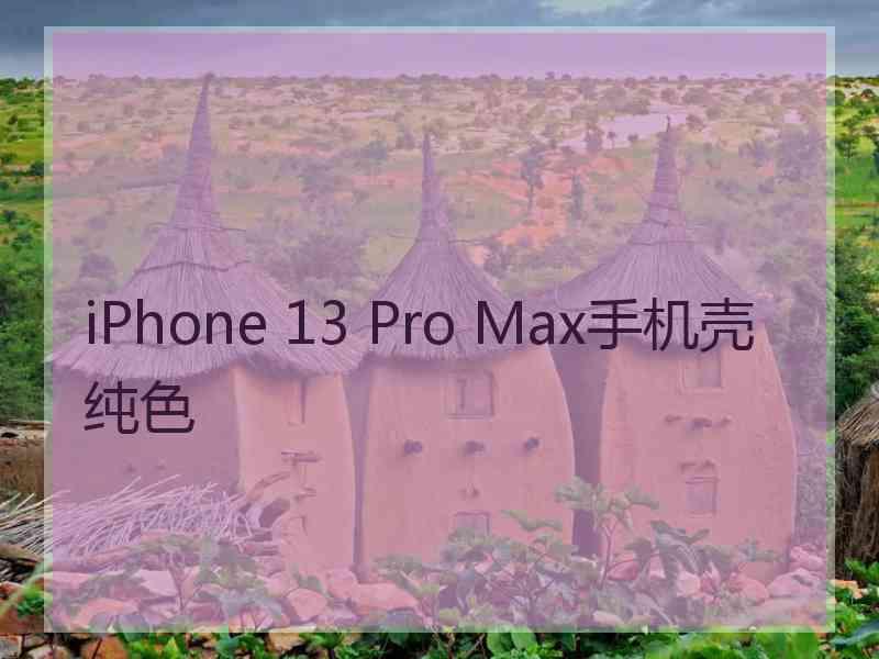 iPhone 13 Pro Max手机壳纯色