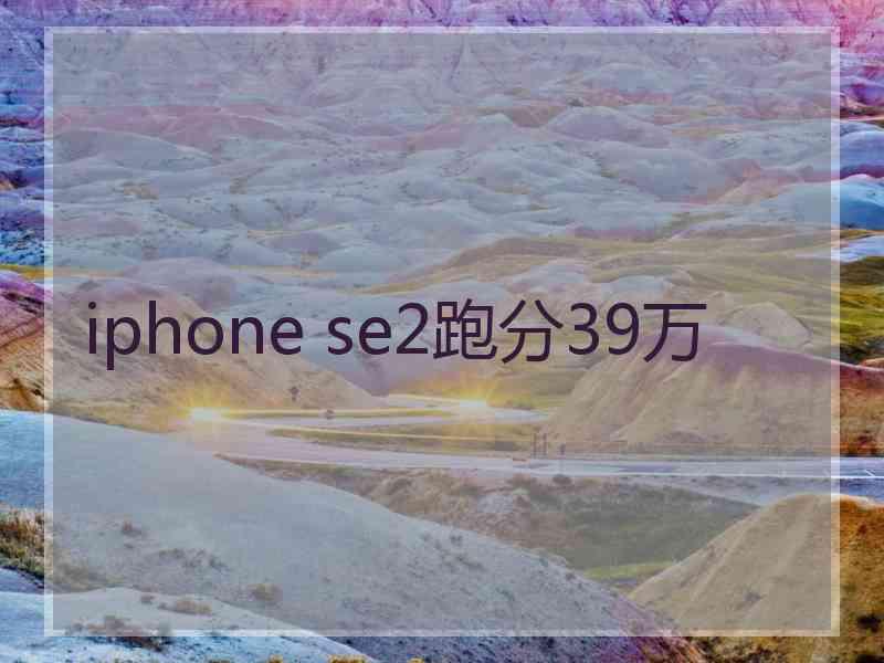 iphone se2跑分39万