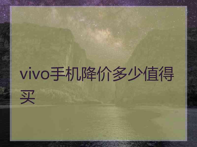 vivo手机降价多少值得买