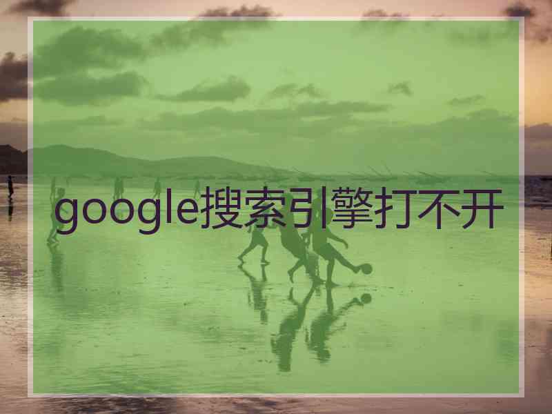 google搜索引擎打不开