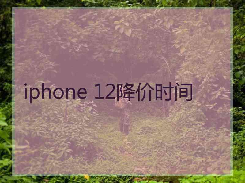 iphone 12降价时间