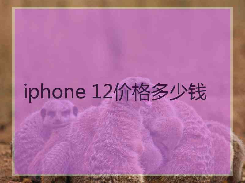 iphone 12价格多少钱