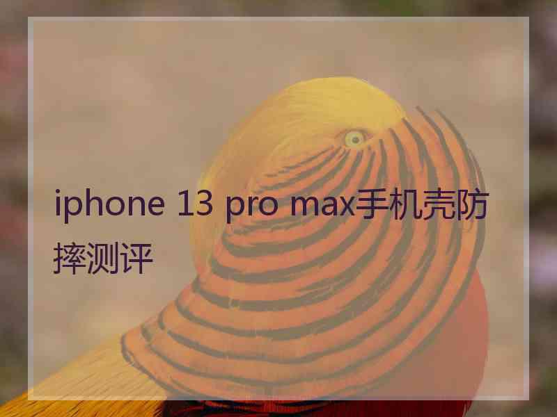 iphone 13 pro max手机壳防摔测评