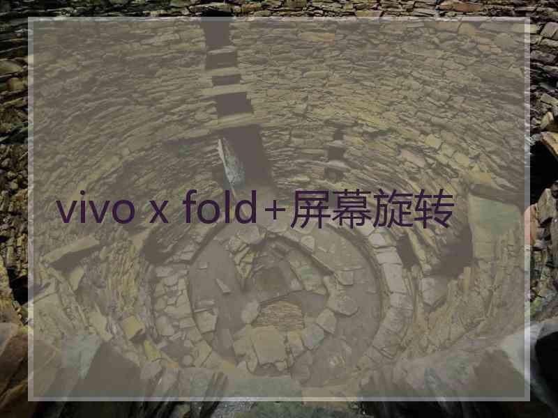 vivo x fold+屏幕旋转