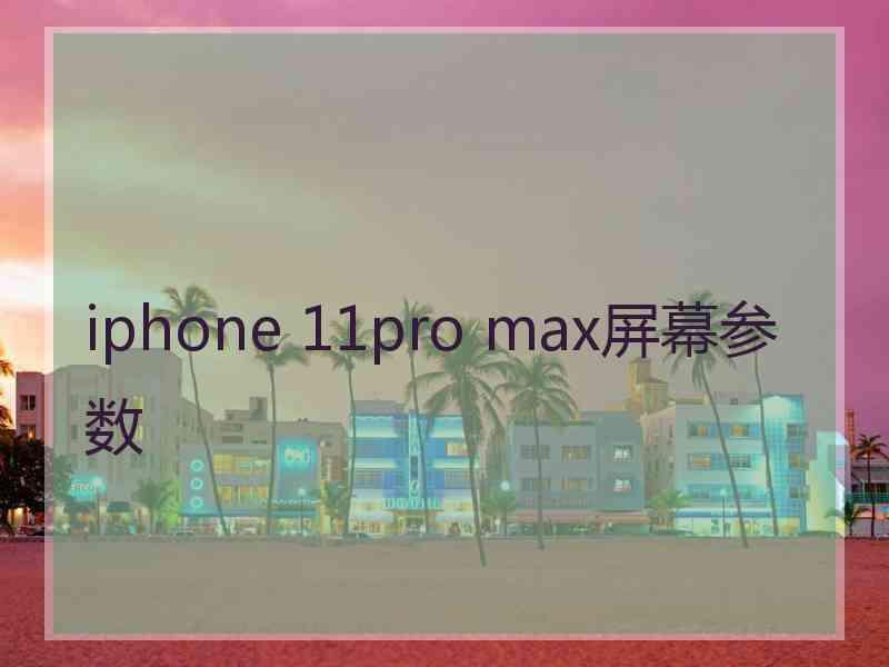 iphone 11pro max屏幕参数