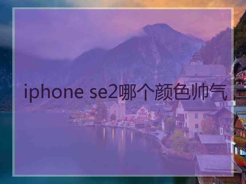 iphone se2哪个颜色帅气