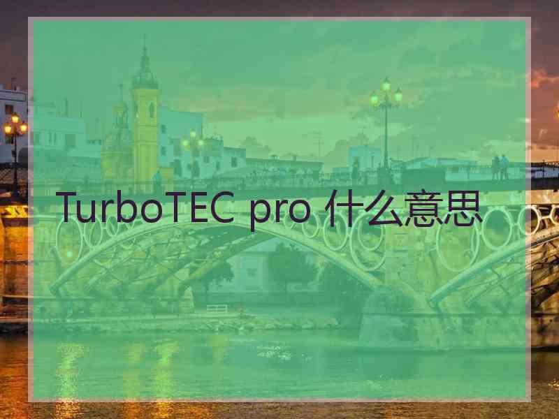 TurboTEC pro 什么意思