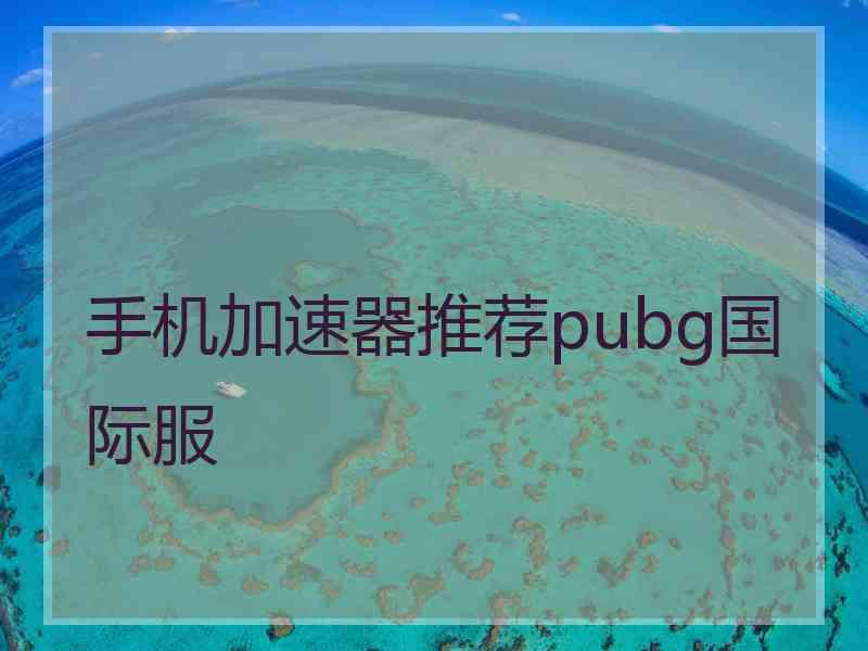 手机加速器推荐pubg国际服