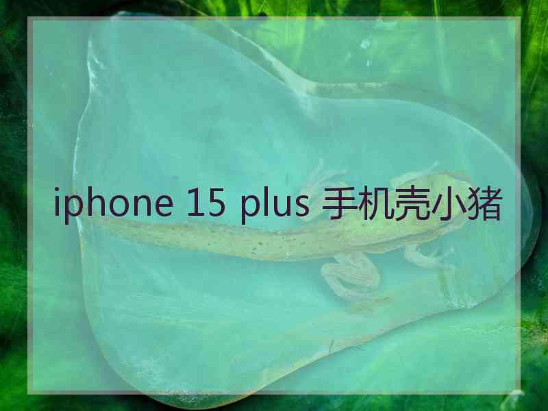 iphone 15 plus 手机壳小猪