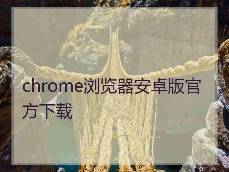 chrome浏览器安卓版官方下载