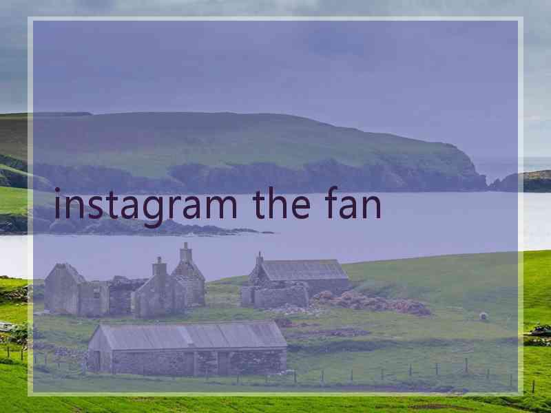 instagram the fan