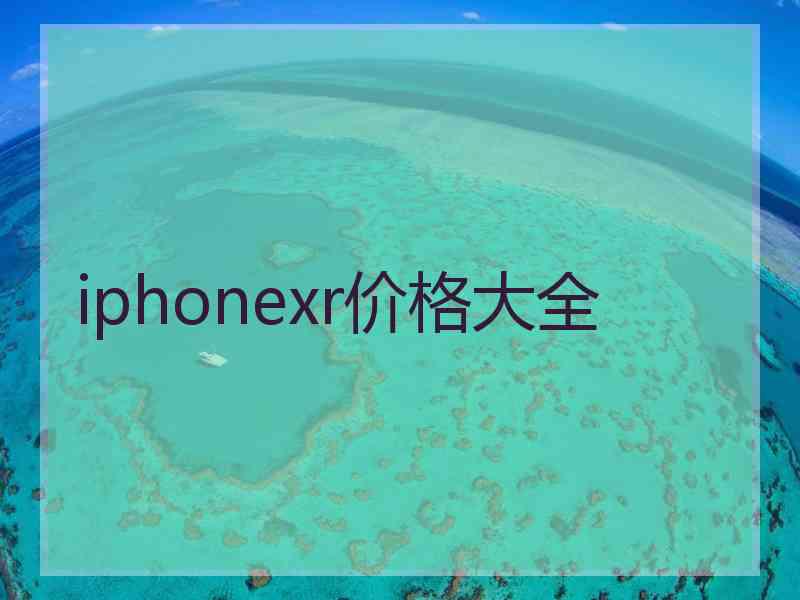 iphonexr价格大全