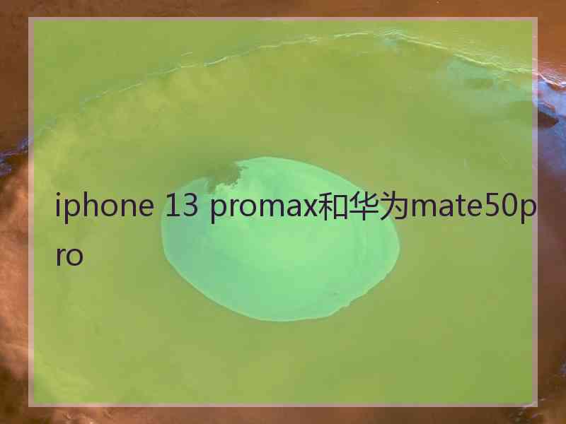 iphone 13 promax和华为mate50pro