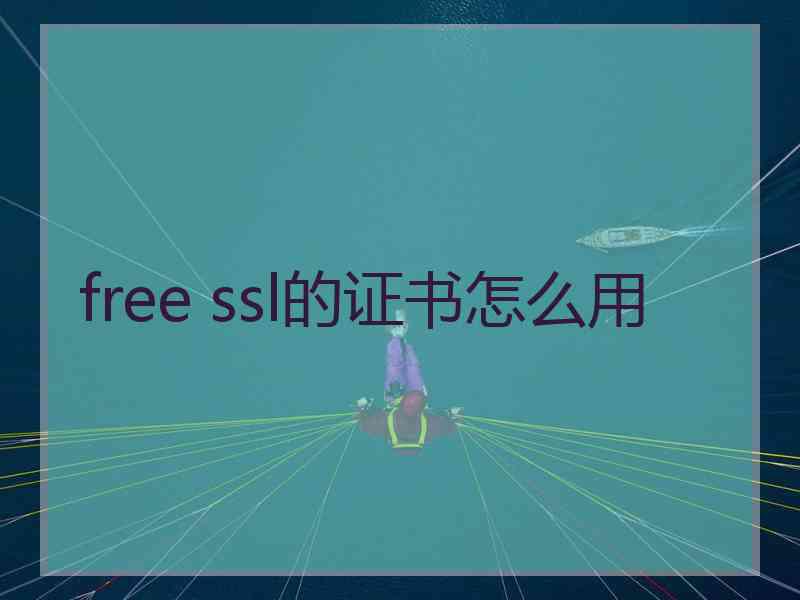 free ssl的证书怎么用