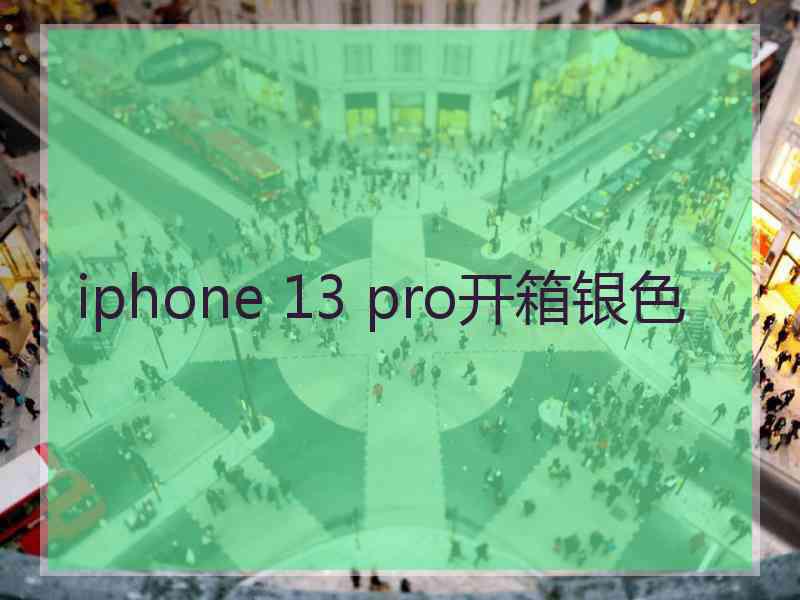 iphone 13 pro开箱银色