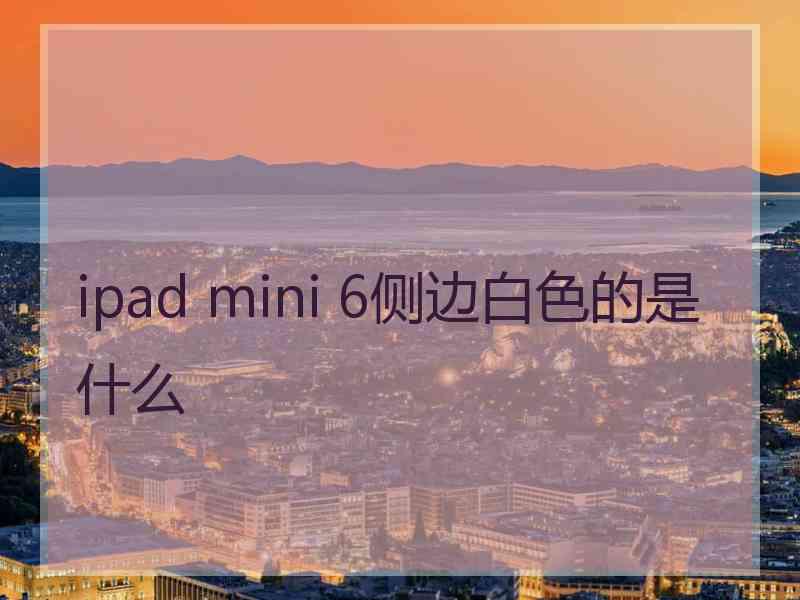 ipad mini 6侧边白色的是什么