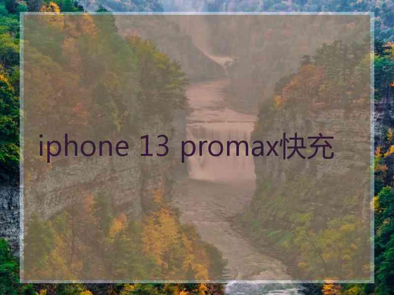 iphone 13 promax快充