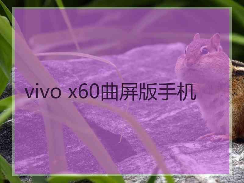 vivo x60曲屏版手机