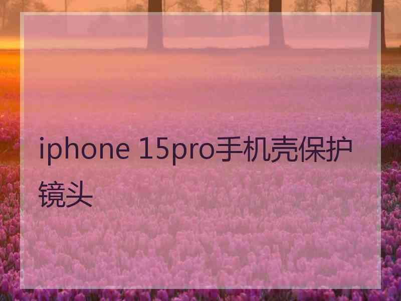 iphone 15pro手机壳保护镜头