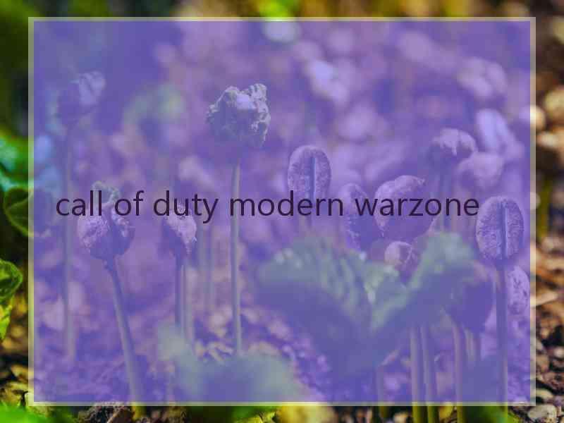 call of duty modern warzone