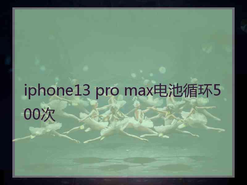 iphone13 pro max电池循环500次